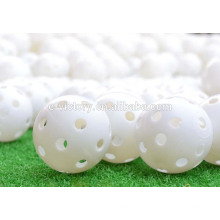 Flujo amarillo vendible hueco perforado pelotas de práctica de tenis de Golf plástica